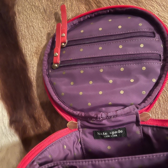 Kate Spade Red Cara Jewlery-Makeup Travel Case W/ 7 Compartments & Handle -- NWT - Picture 12 of 13